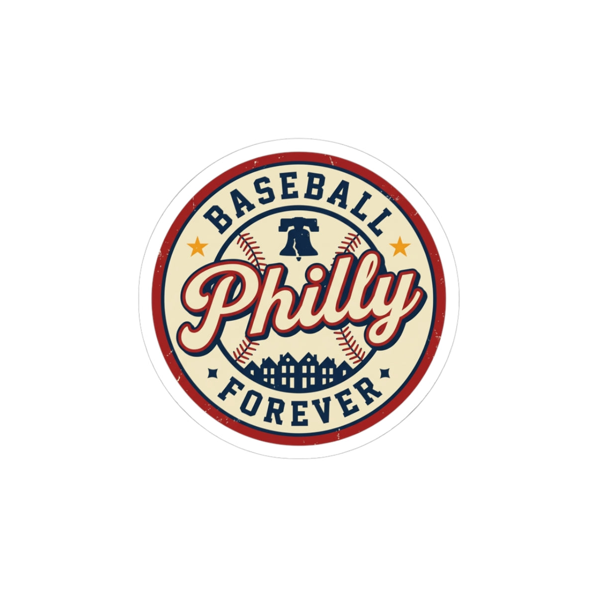 Philly Baseball Vintage Script Sticker | city pride, athletic