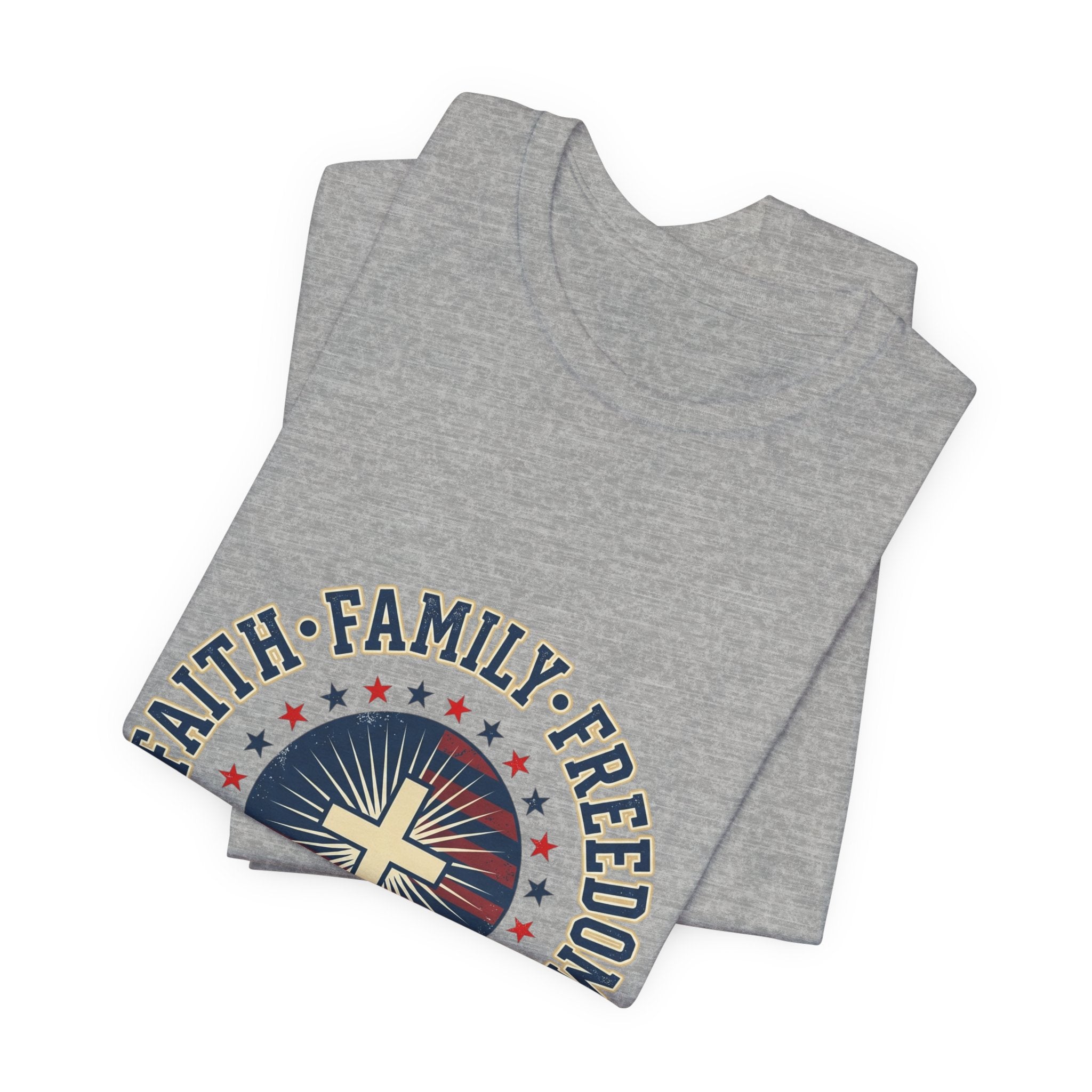 Faith · Family · Freedom T-Shirt | Patriotic Faith-Based July 4th Vintage Americana