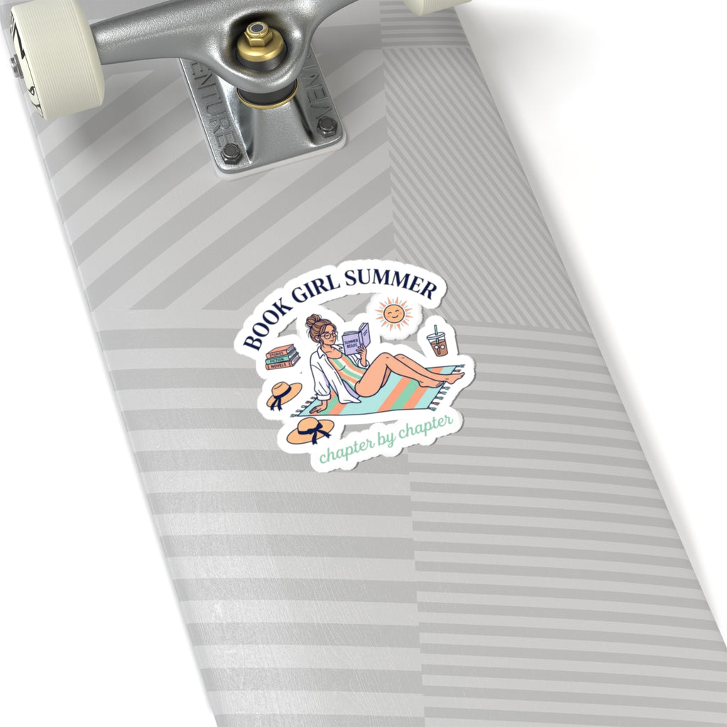 Book Girl Summer Kiss-Cut Stickers | BookTok, Reading Beach Reads