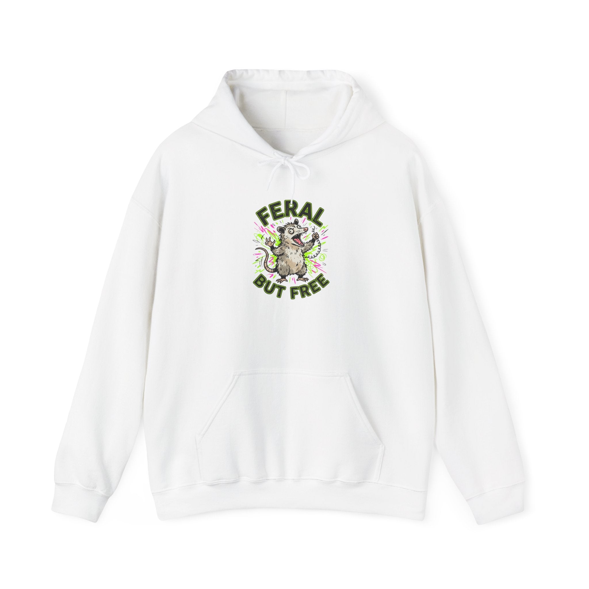 Feral But Free hoodie | feral, chaotic, quirky humor, millennial burnout