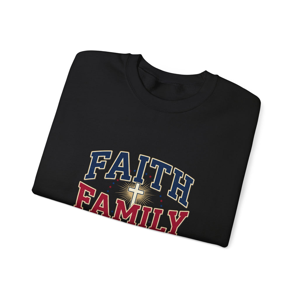 Faith Family Freedom Sweatshirt | Patriotic Faith-Based July 4th