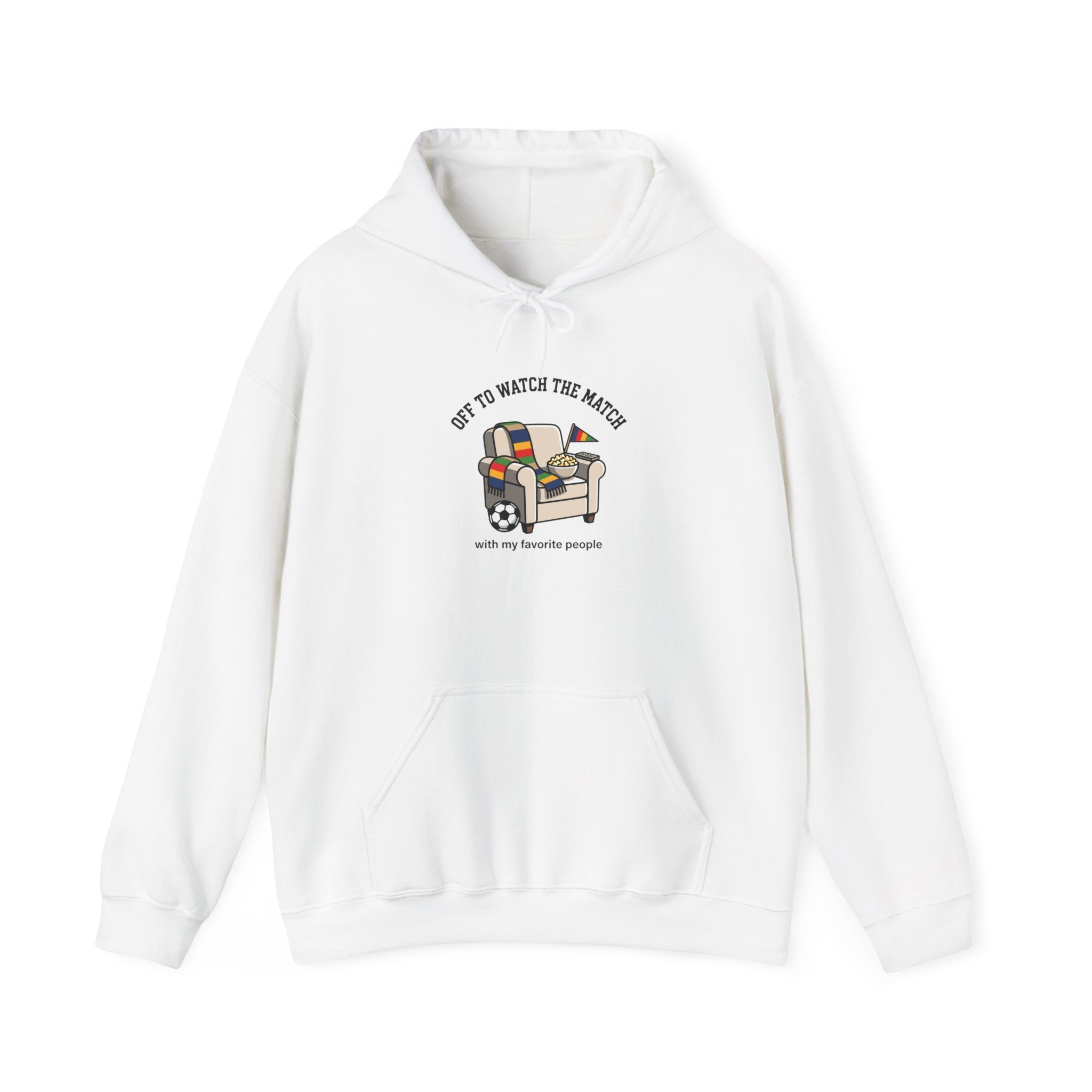 Off to Watch the Match Hoodie | soccer watch party, cozy hoodie, country colors