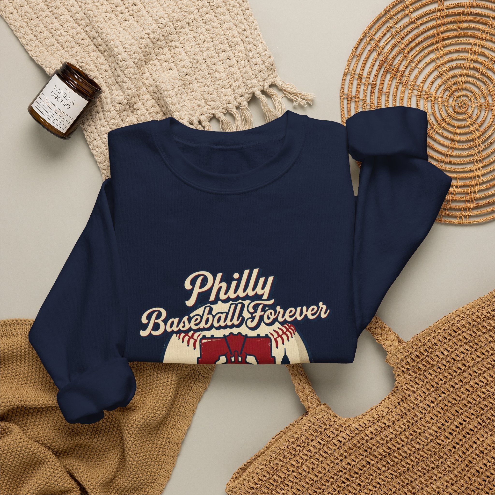 Philly Baseball Forever Crewneck Sweatshirt | city pride, vintage script