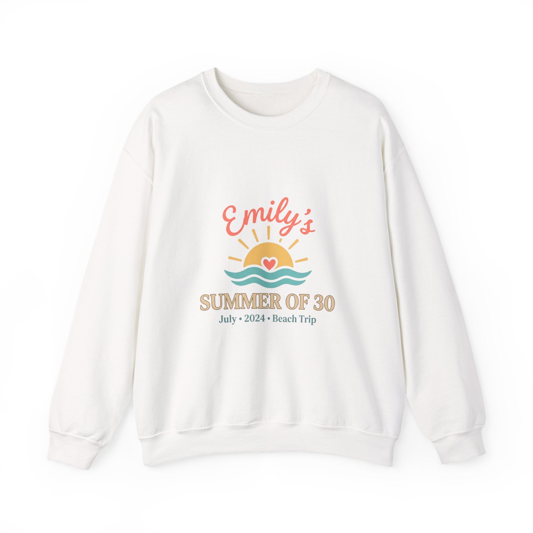 Emily's Summer of 30 Sweatshirt | custom age, pastel keepsake