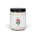 Birth Month Rose Candle | Scented Soy Candle, Personalized Botanical Label