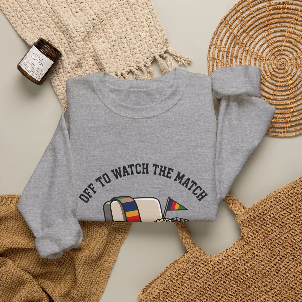 Off to Watch the Match Crewneck Sweatshirt | soccer watch party, country colors