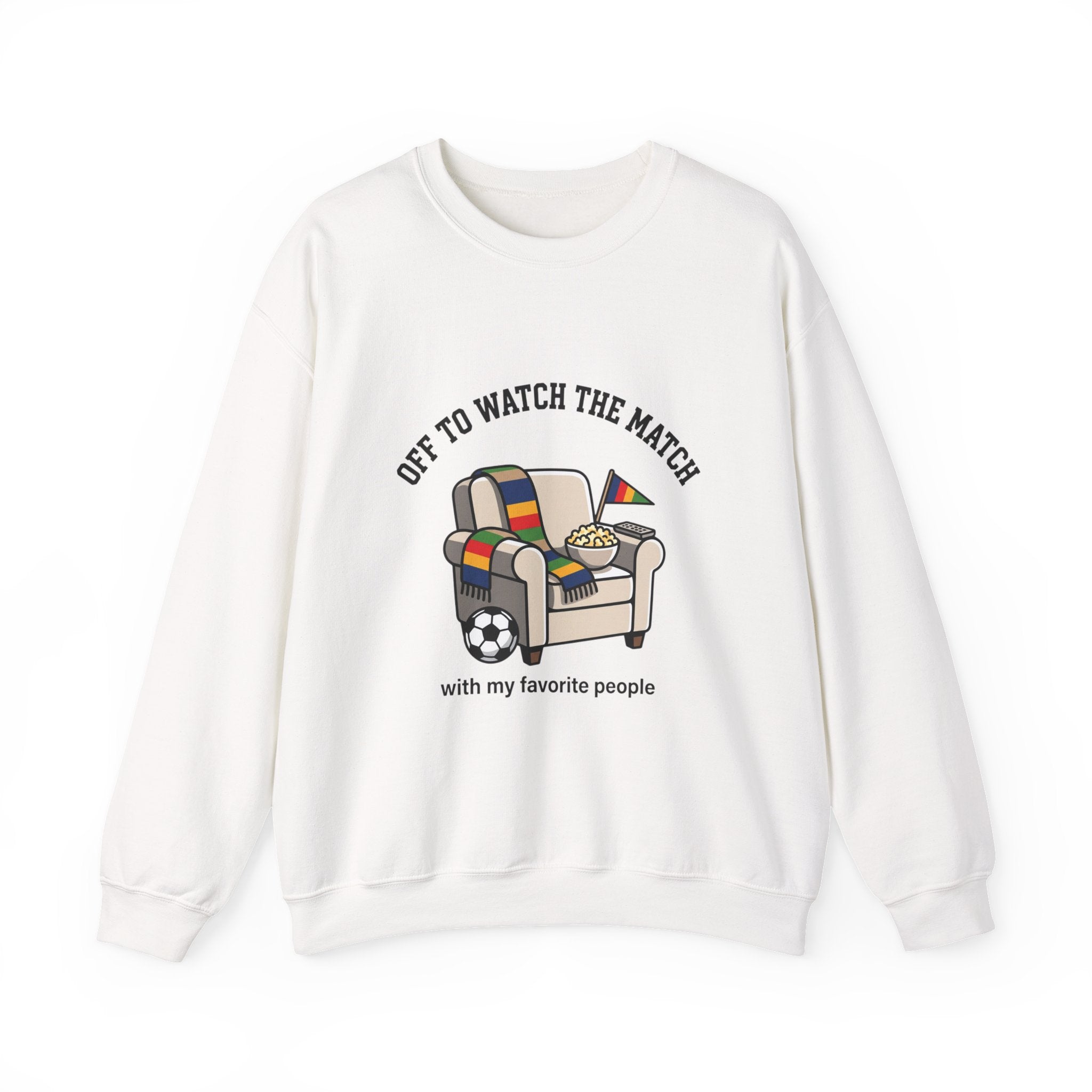 Off to Watch the Match Crewneck Sweatshirt | soccer watch party, country colors