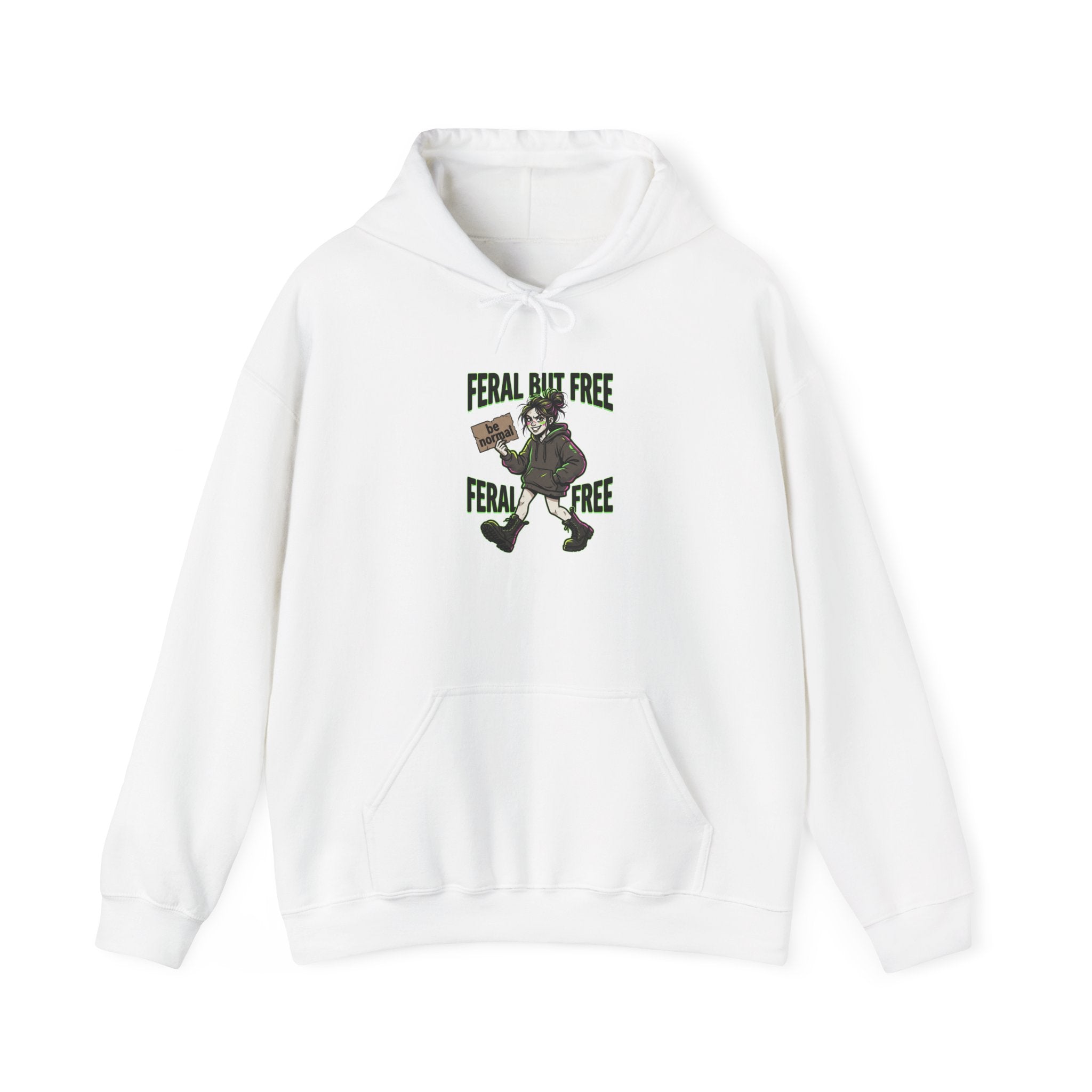 Feral But Free hoodie | feral chaotic humor, millennial burnout