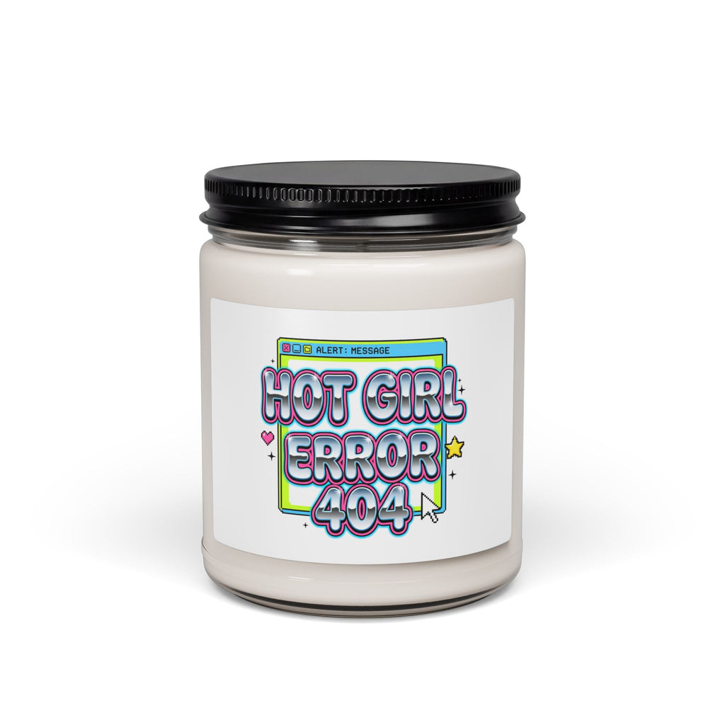 Hot Girl Error 404 Candle, Scented Soy Jar, Y2K Cyber Nostalgia