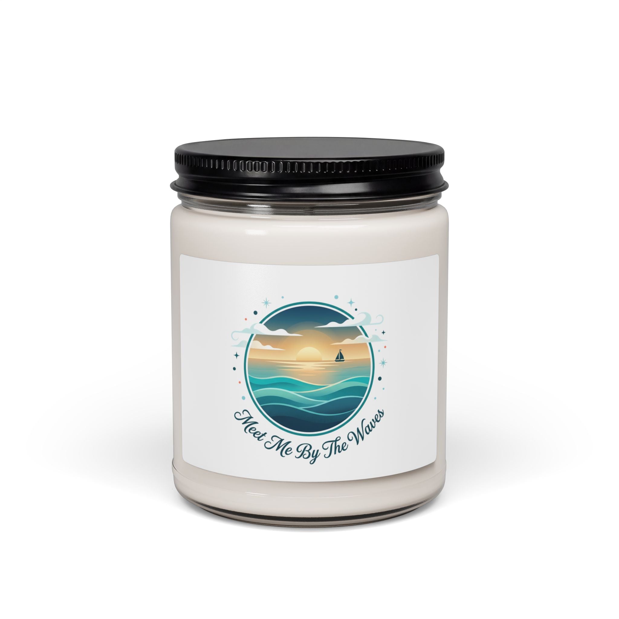 Sea Breeze Soy Candle | Coastal Aesthetic, Pastel Blue Beach Vibes