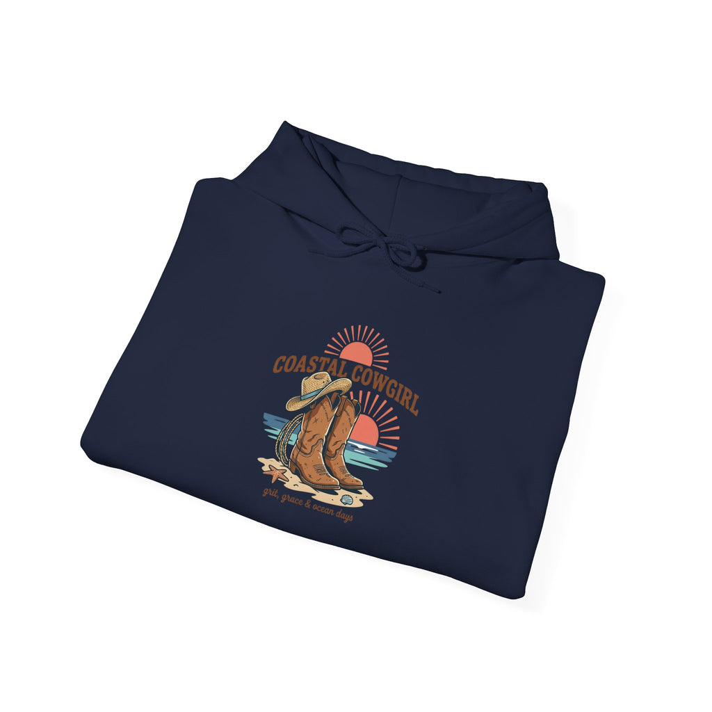 Coastal Cowgirl Graphic Hoodie | western, ranch, vintage prairie