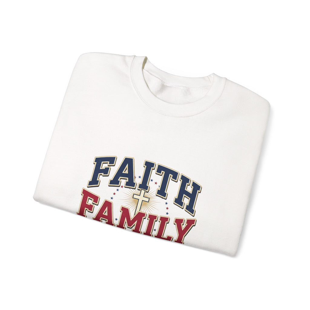 Faith Family Freedom Sweatshirt | Patriotic Faith-Based July 4th