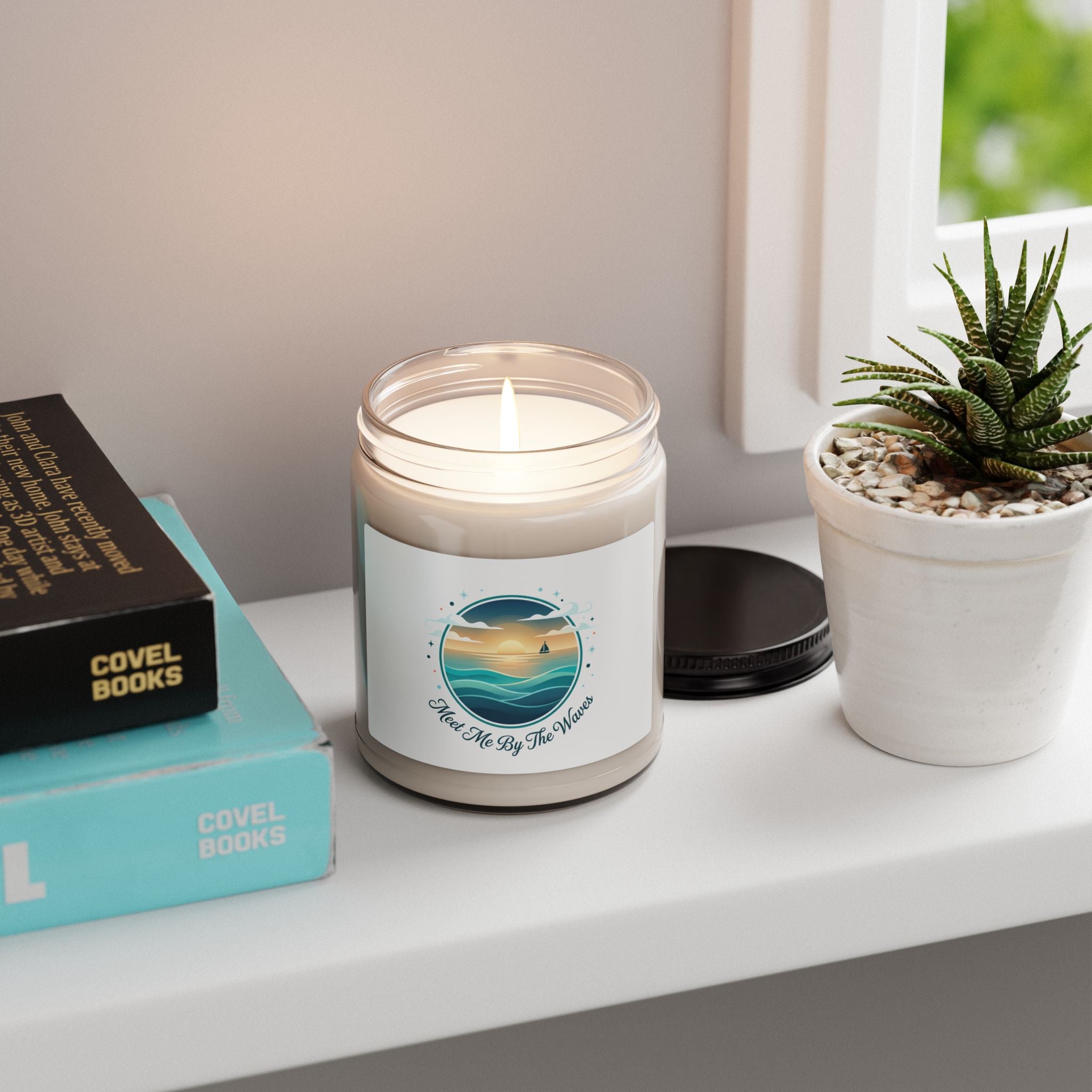 Sea Breeze Soy Candle | Coastal Aesthetic, Pastel Blue Beach Vibes