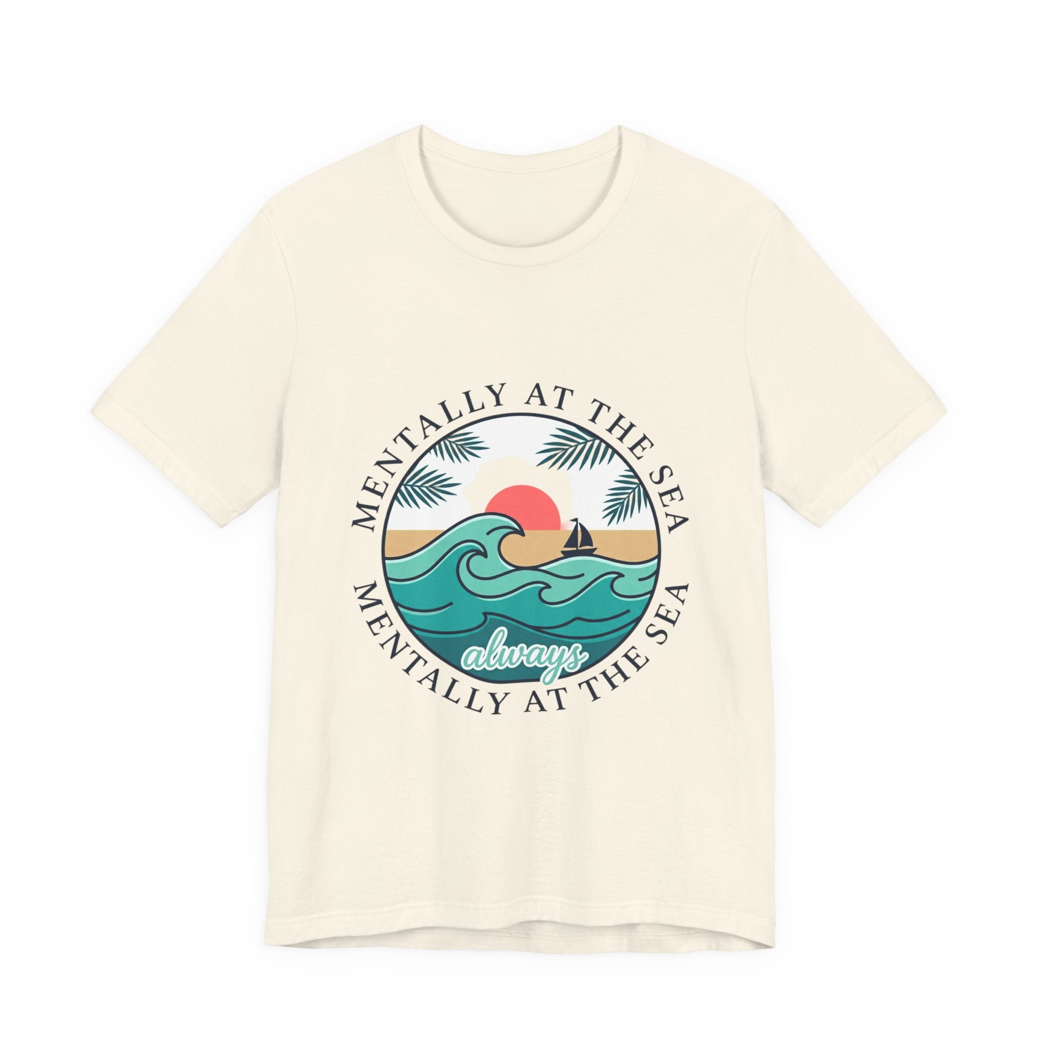 Mentally at the Sea Tee | coastal aesthetic, pastel blue sea breeze