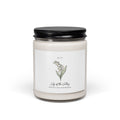 May Birth Flower Lily of the Valley Candle | Botanical Line Art, Personalized