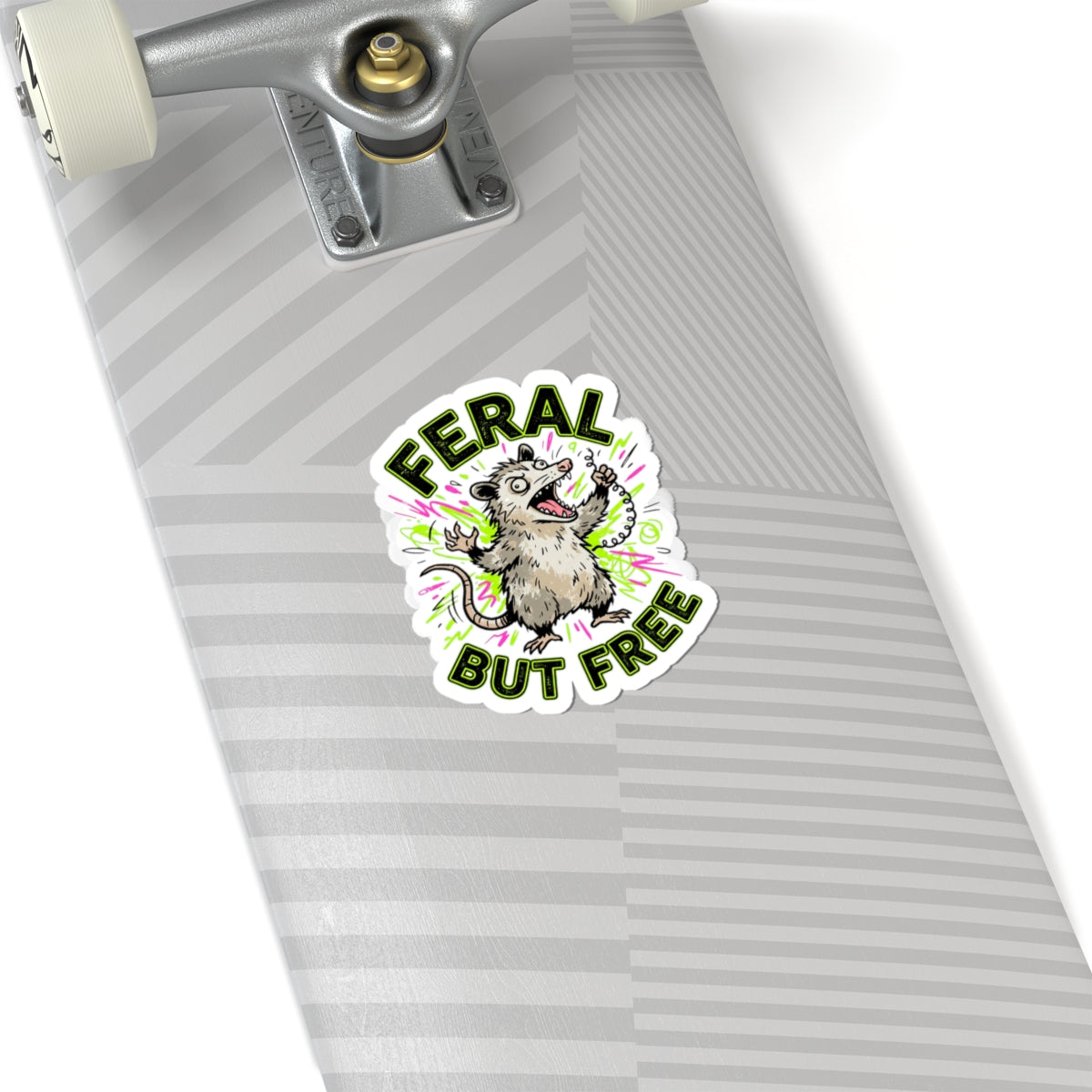 Feral But Free Sticker | chaotic, quirky humor, Gen Z millennial burnout