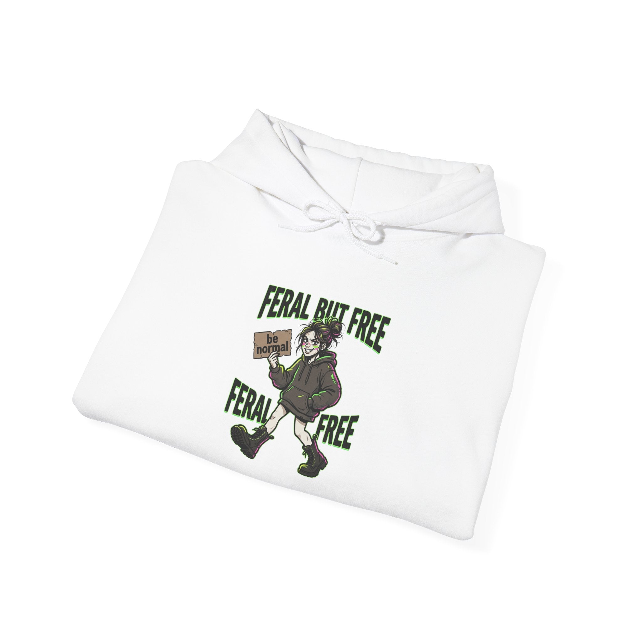 Feral But Free hoodie | feral chaotic humor, millennial burnout