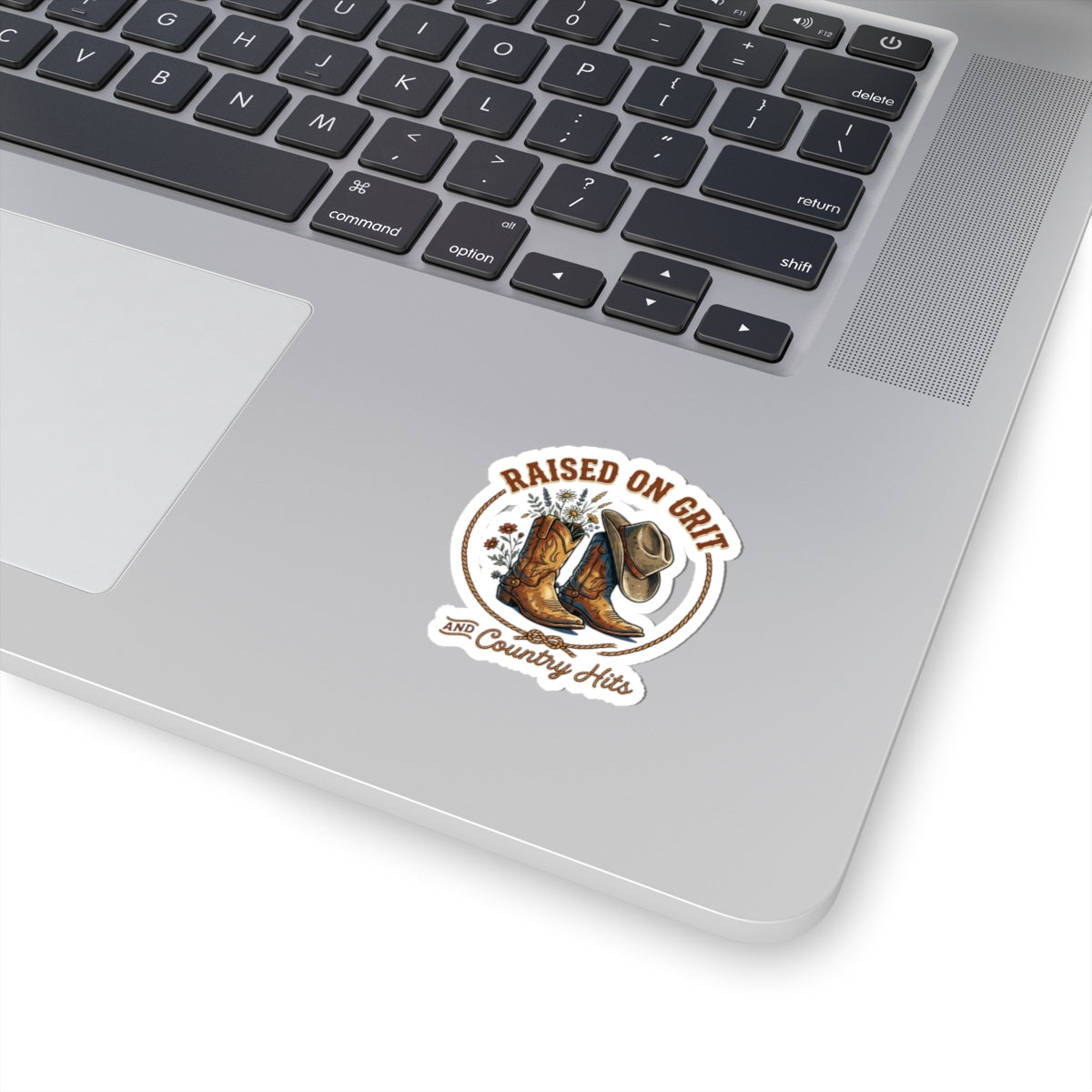 Raised on Grit Cowgirl Boots Sticker | Western, Rustic Prairie
