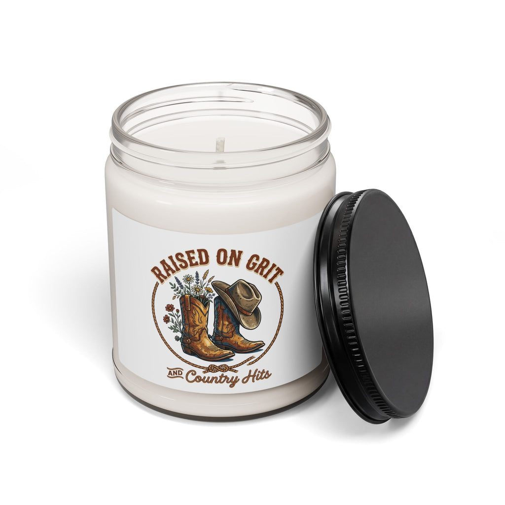 Raised on Grit Soy Candle, Rustic Western Cowgirl Ranch Scented 9oz