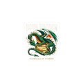 Book Dragon Sticker | dragon, fantasy art, mythical creature