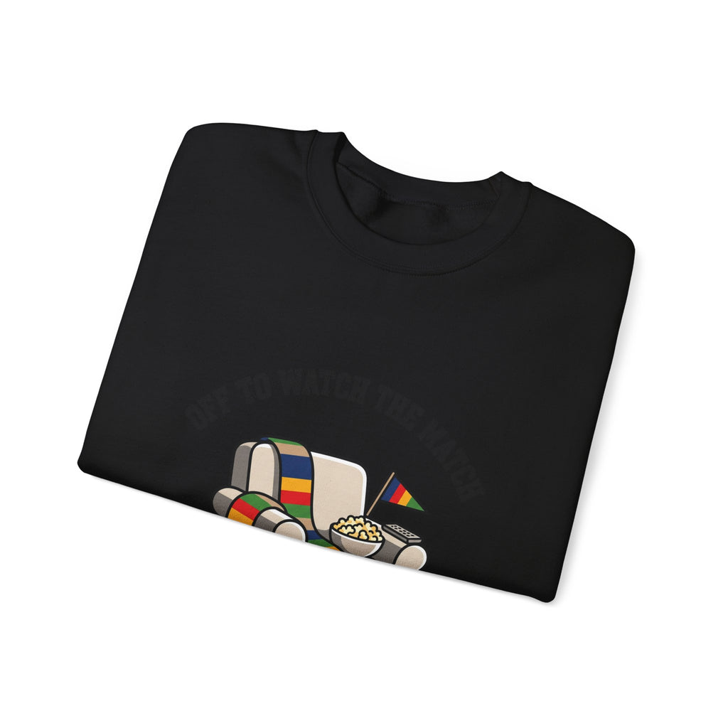Off to Watch the Match Crewneck Sweatshirt | soccer watch party, country colors