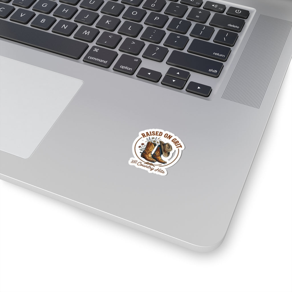 Raised on Grit Cowgirl Boots Sticker | Western, Rustic Prairie