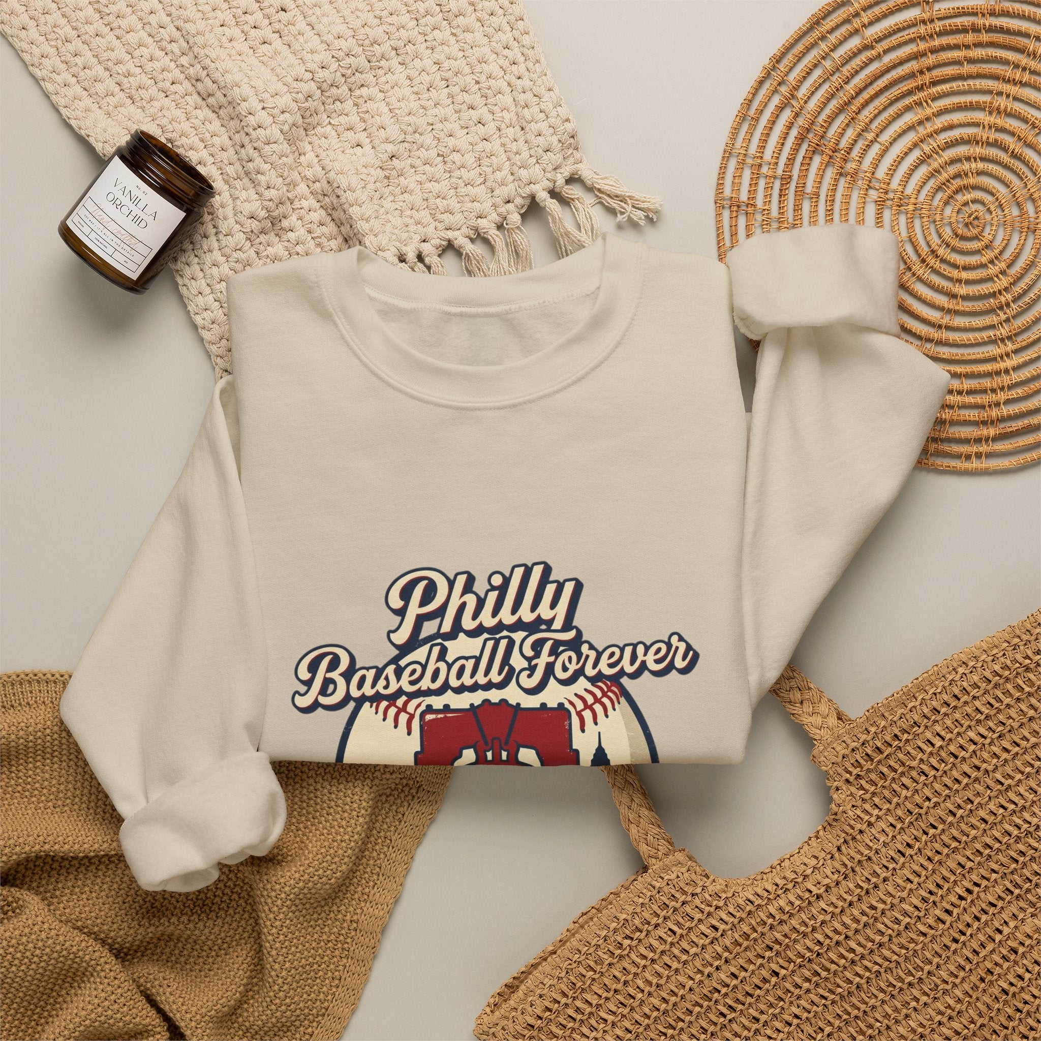 Philly Baseball Forever Crewneck Sweatshirt | city pride, vintage script