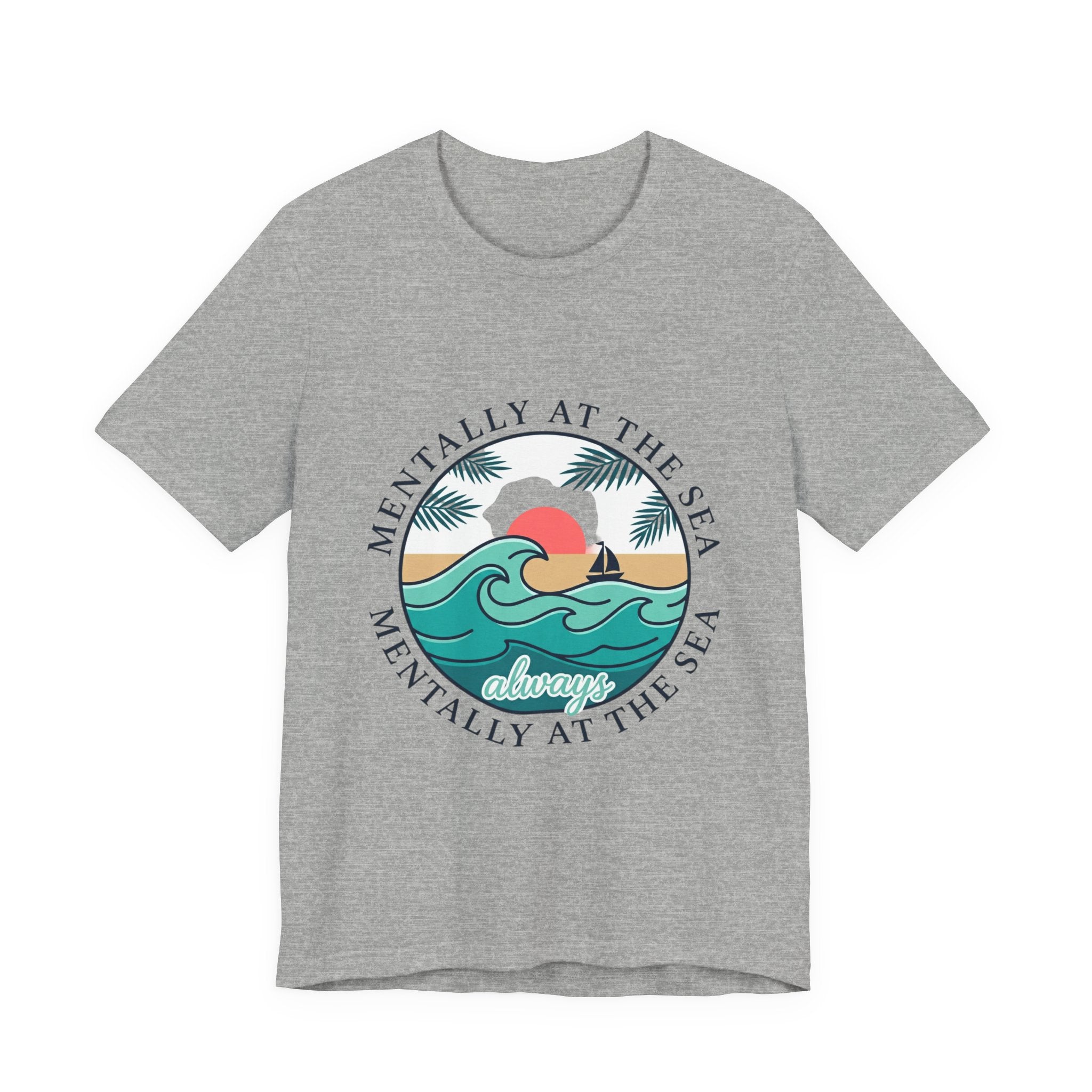 Mentally at the Sea Tee | coastal aesthetic, pastel blue sea breeze