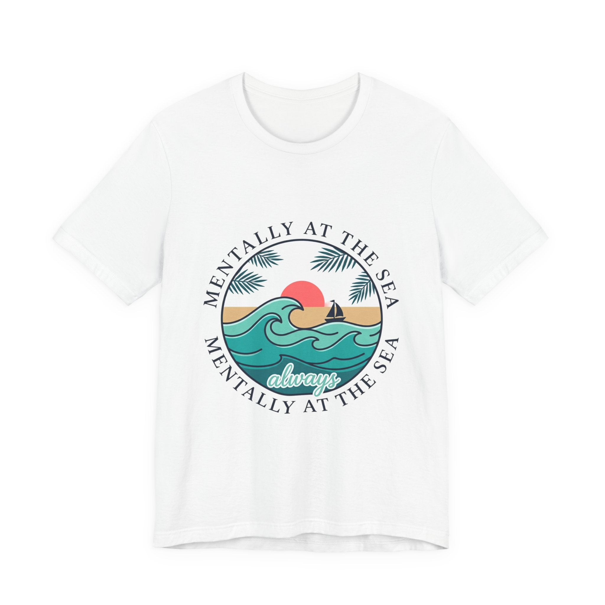 Mentally at the Sea Tee | coastal aesthetic, pastel blue sea breeze