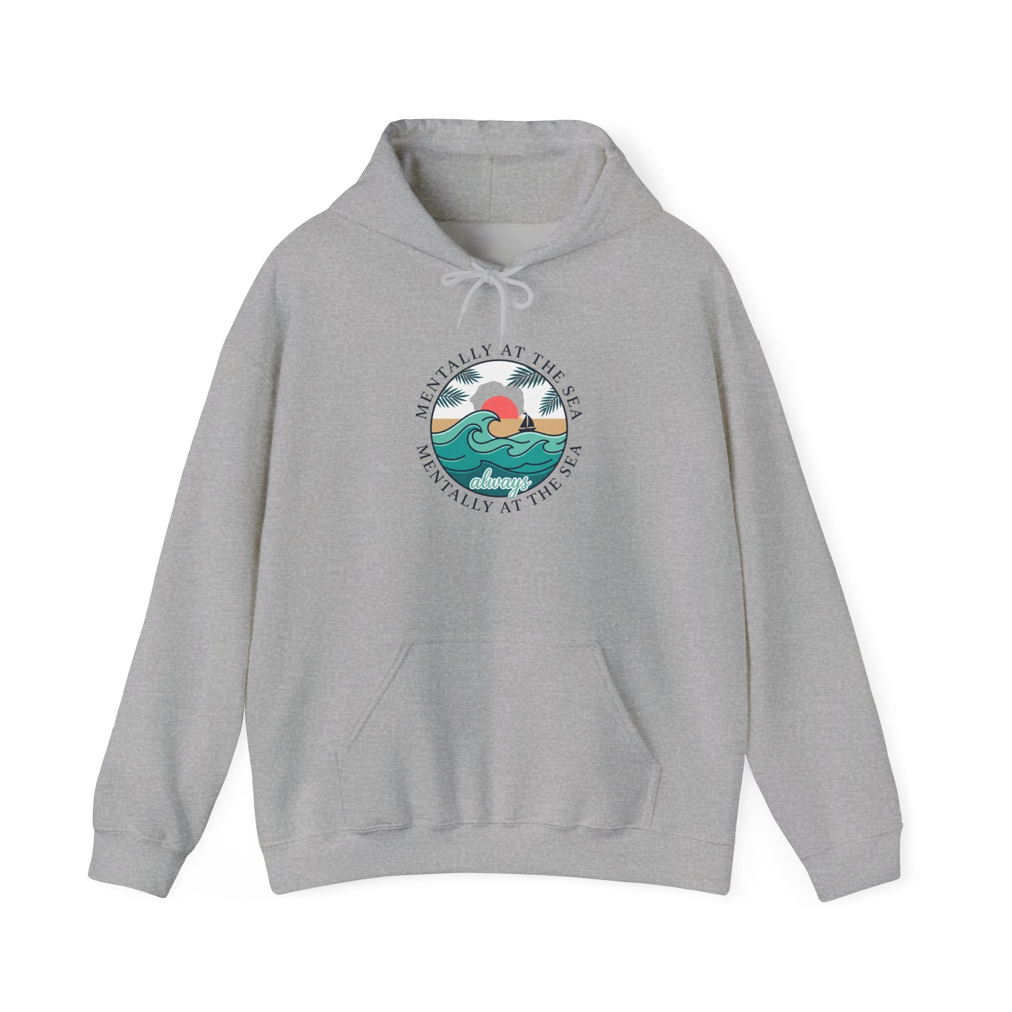 Coastal Sunset Wave Graphic Hoodie | coastal aesthetic, sea breeze
