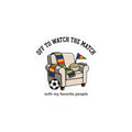 Off to Watch the Match Sticker | Soccer Watch Party, Country Colors