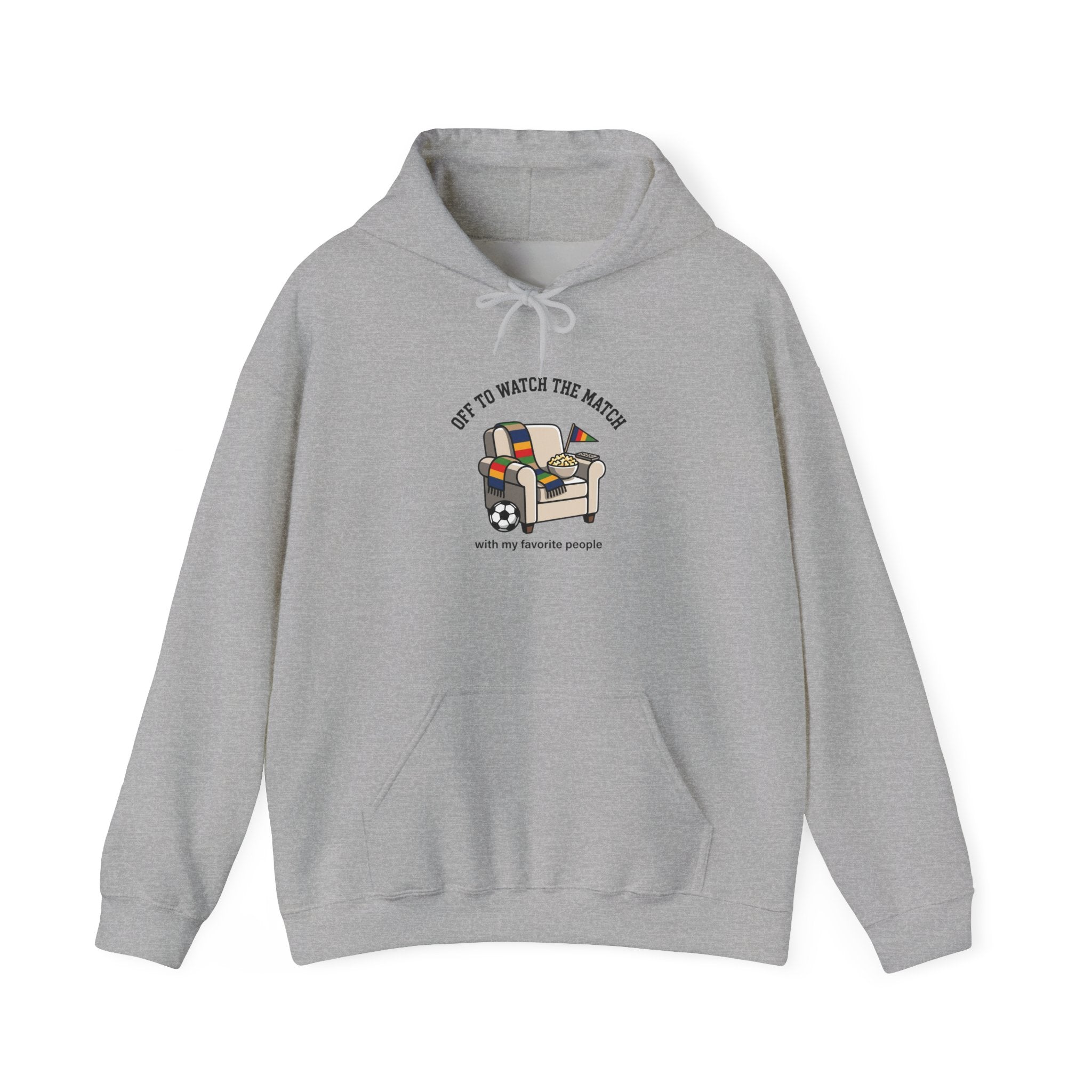 Off to Watch the Match Hoodie | soccer watch party, cozy hoodie, country colors