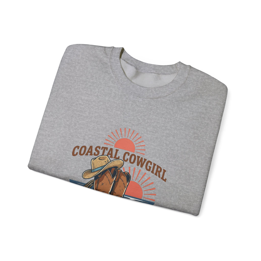 Coastal Cowgirl Boots Crewneck Sweatshirt | western, rustic