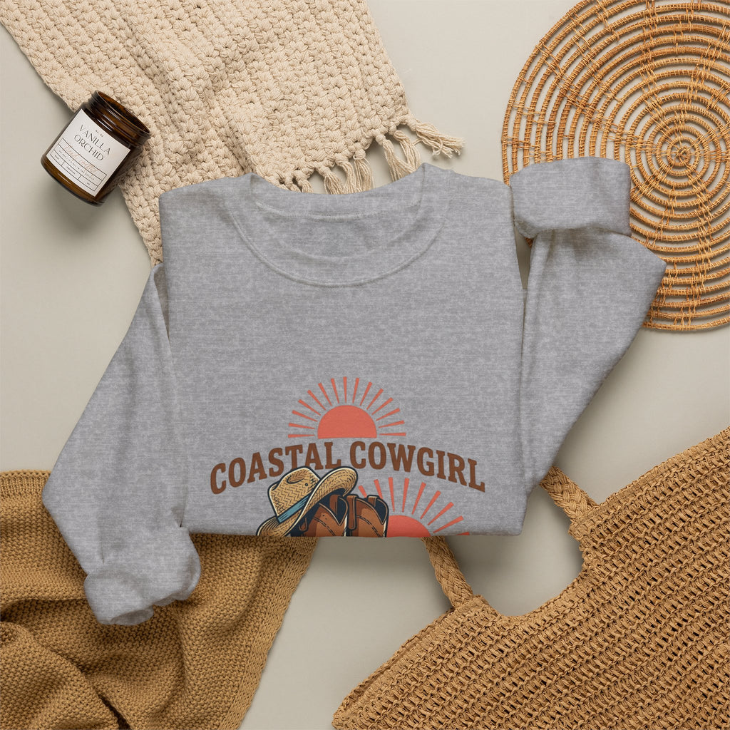 Coastal Cowgirl Boots Crewneck Sweatshirt | western, rustic