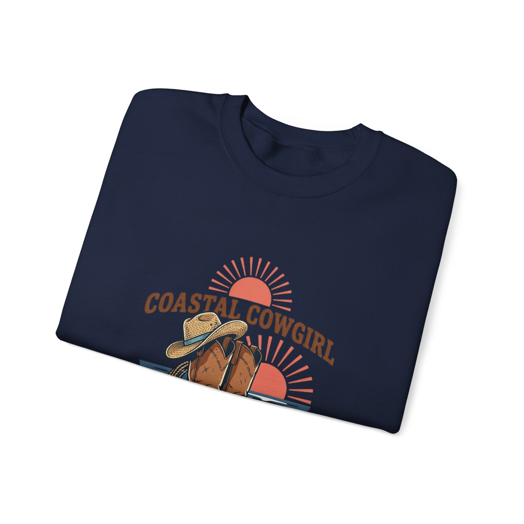 Coastal Cowgirl Boots Crewneck Sweatshirt | western, rustic