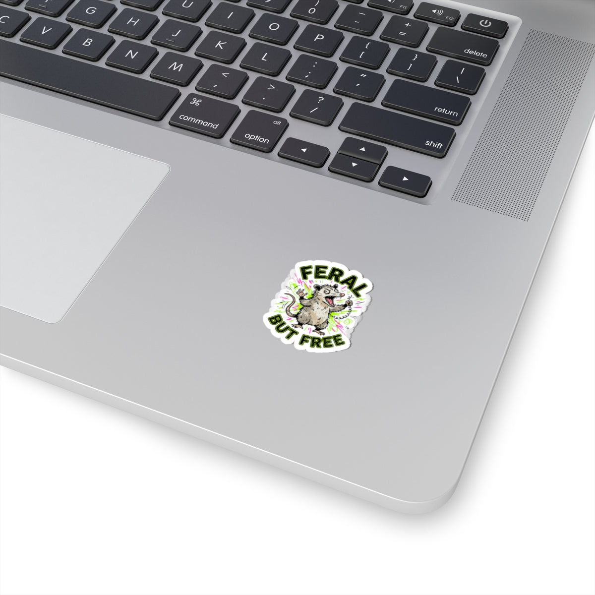 Feral But Free Sticker | chaotic, quirky humor, Gen Z millennial burnout