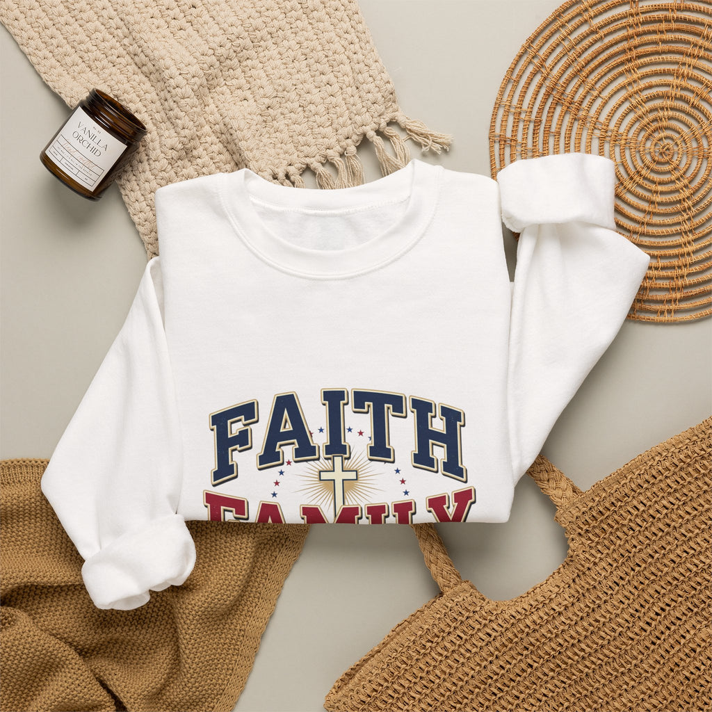 Faith Family Freedom Sweatshirt | Patriotic Faith-Based July 4th