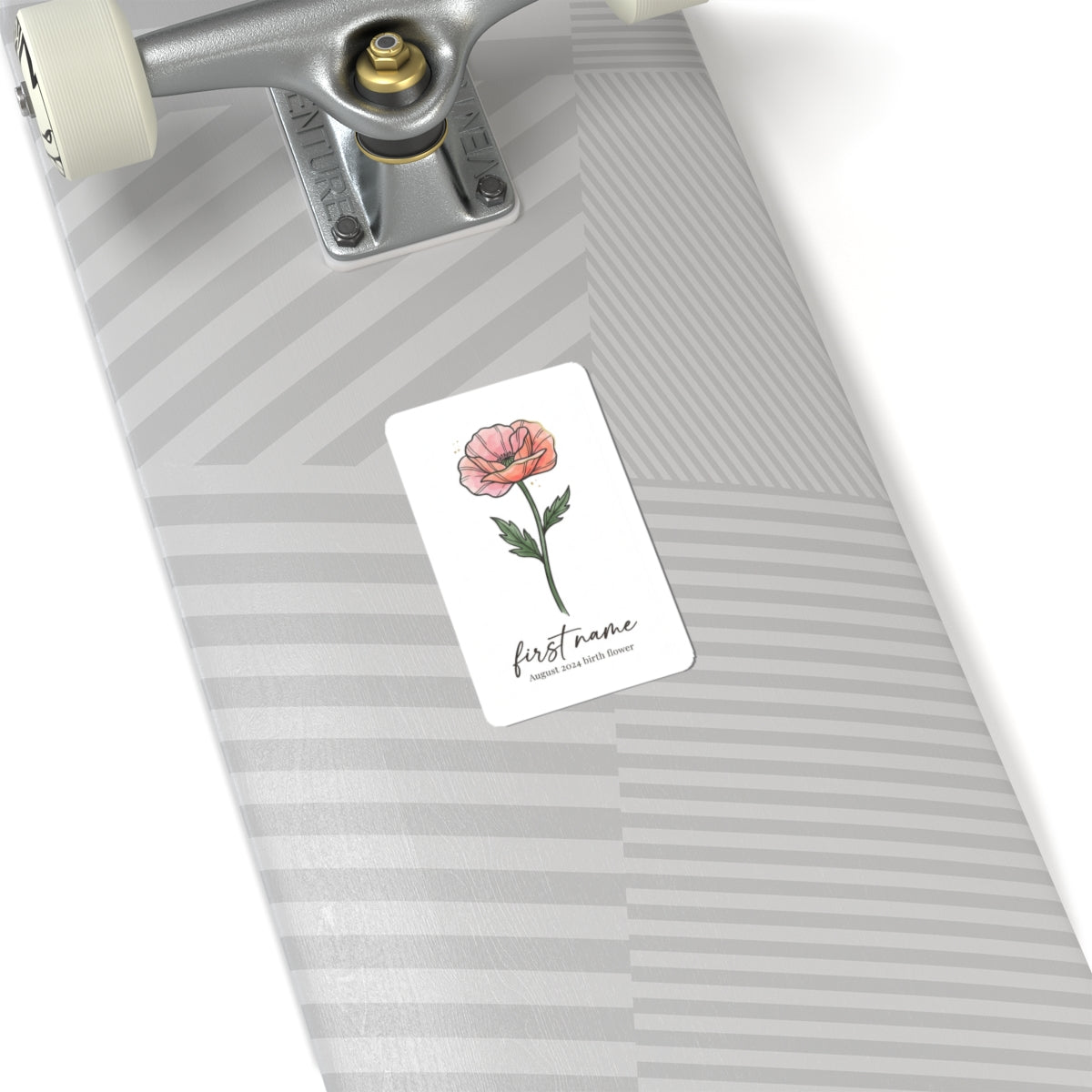 Birth Month Flower Sticker | Personalized Botanical, Watercolor Line Art