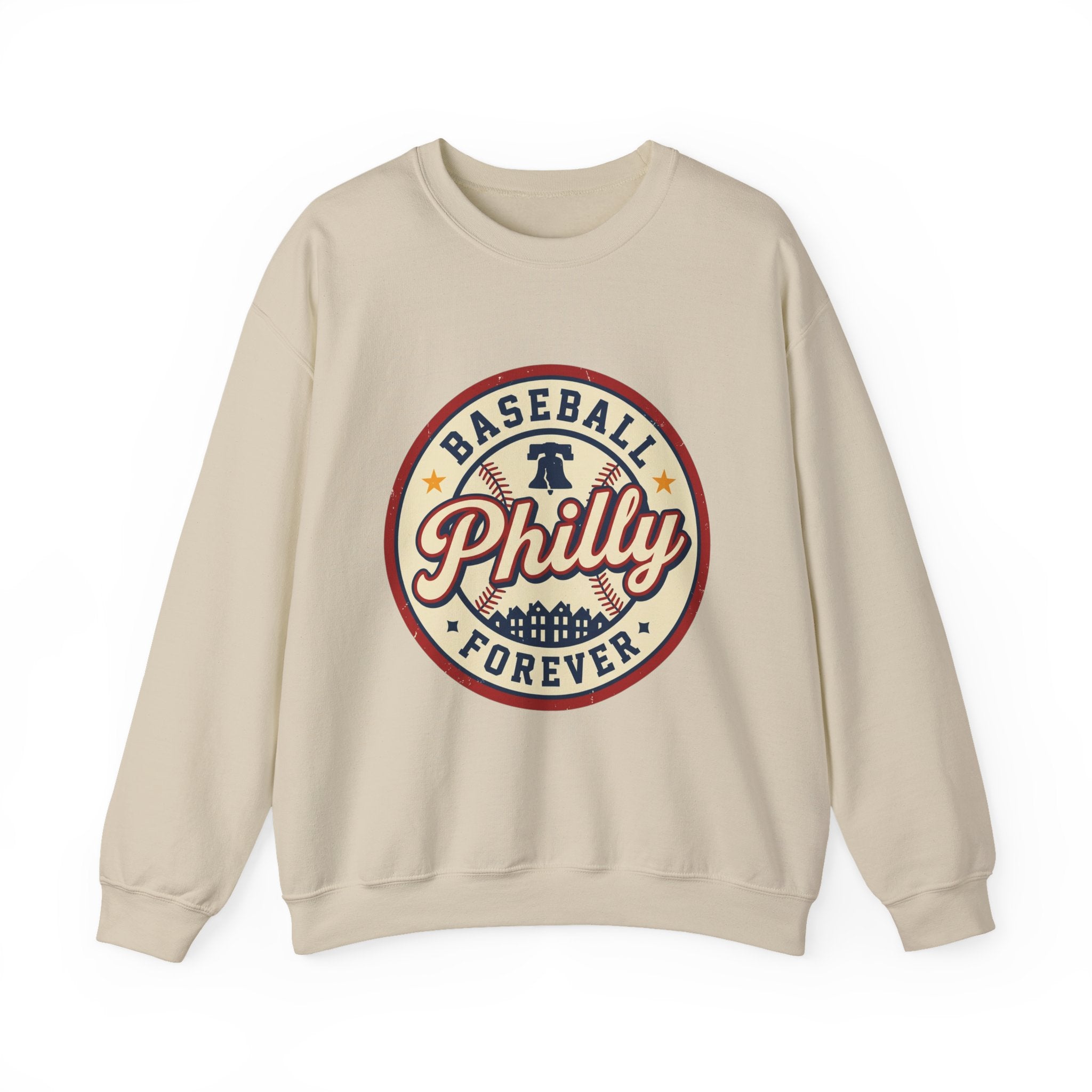 Philly Baseball Forever Crewneck Sweatshirt, vintage script, city pride