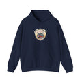 Vintage Americana RV Parade Hoodie | red white blue, retro souvenir