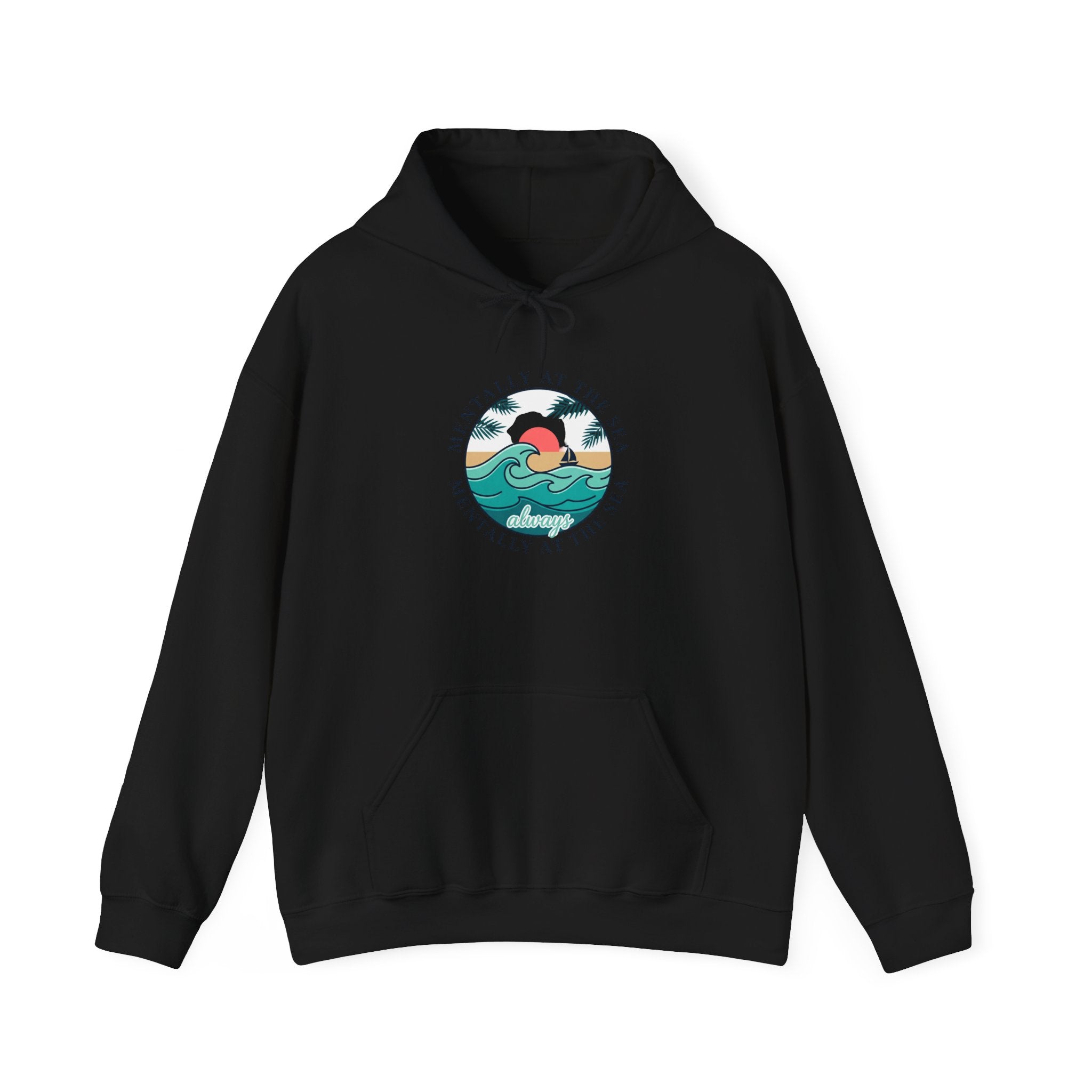 Coastal Sunset Wave Graphic Hoodie | coastal aesthetic, sea breeze