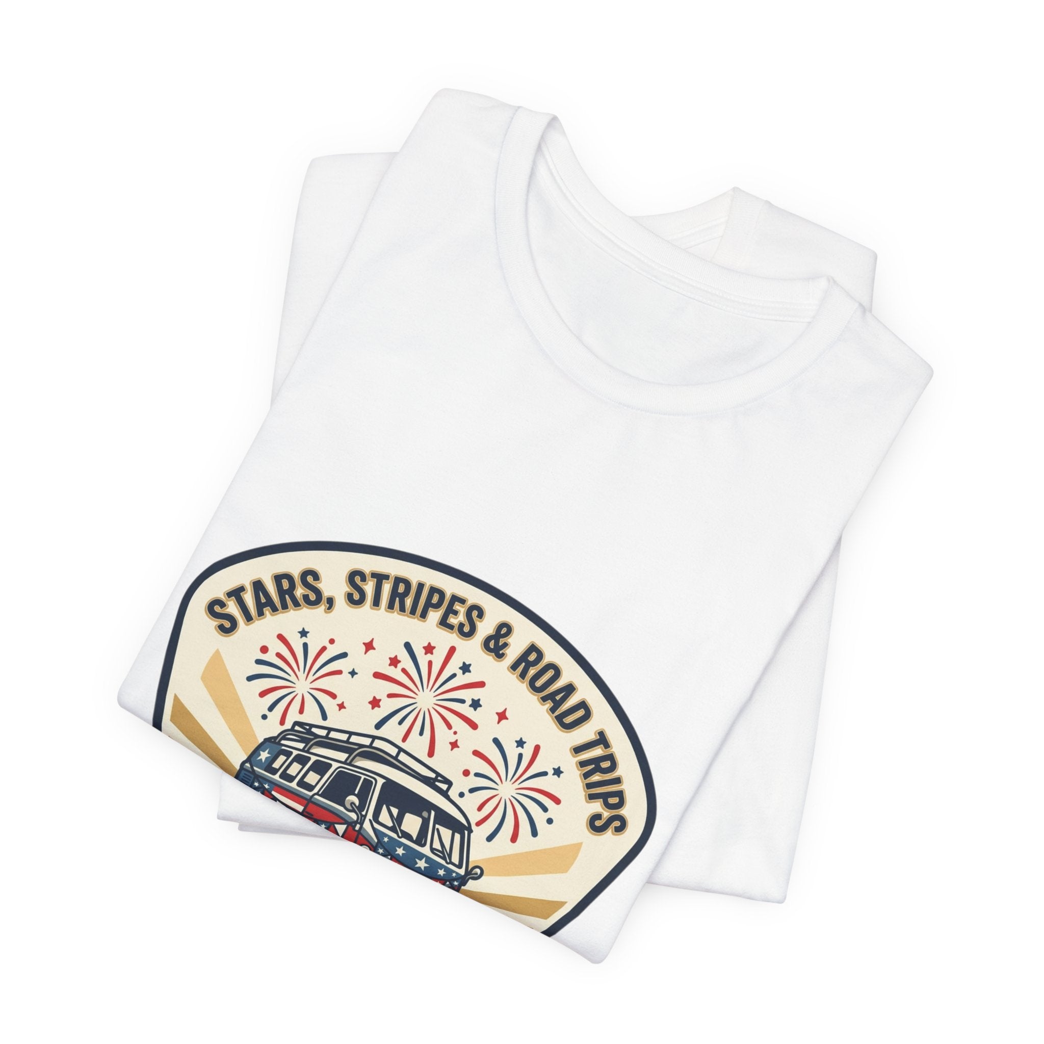Stars & Stripes Road Trip Tee | vintage USA, red white blue