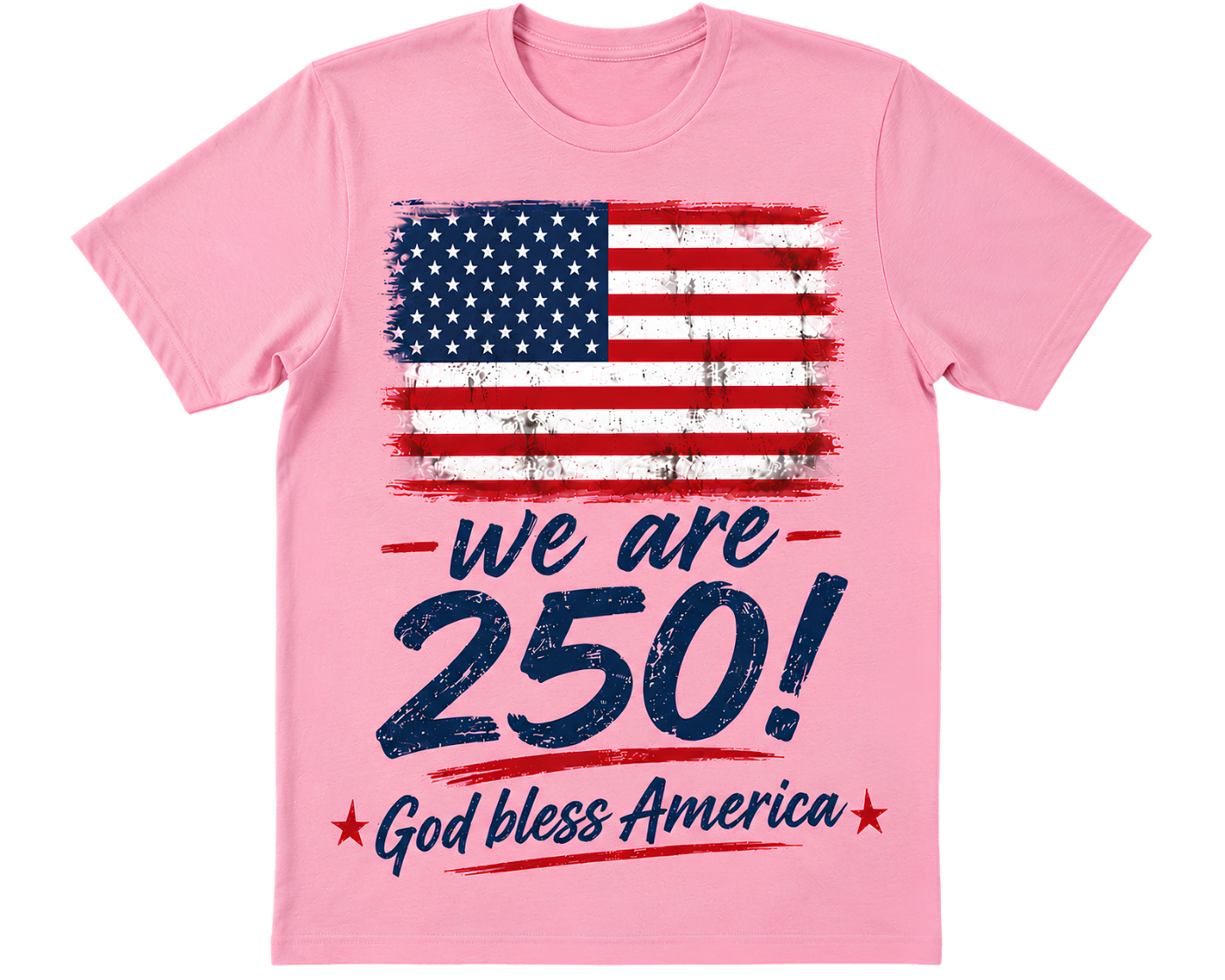 Patriotic "We Are 250" T-Shirt — God Bless America Tee