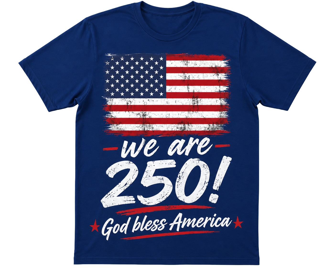 Patriotic "We Are 250" T-Shirt — God Bless America Tee
