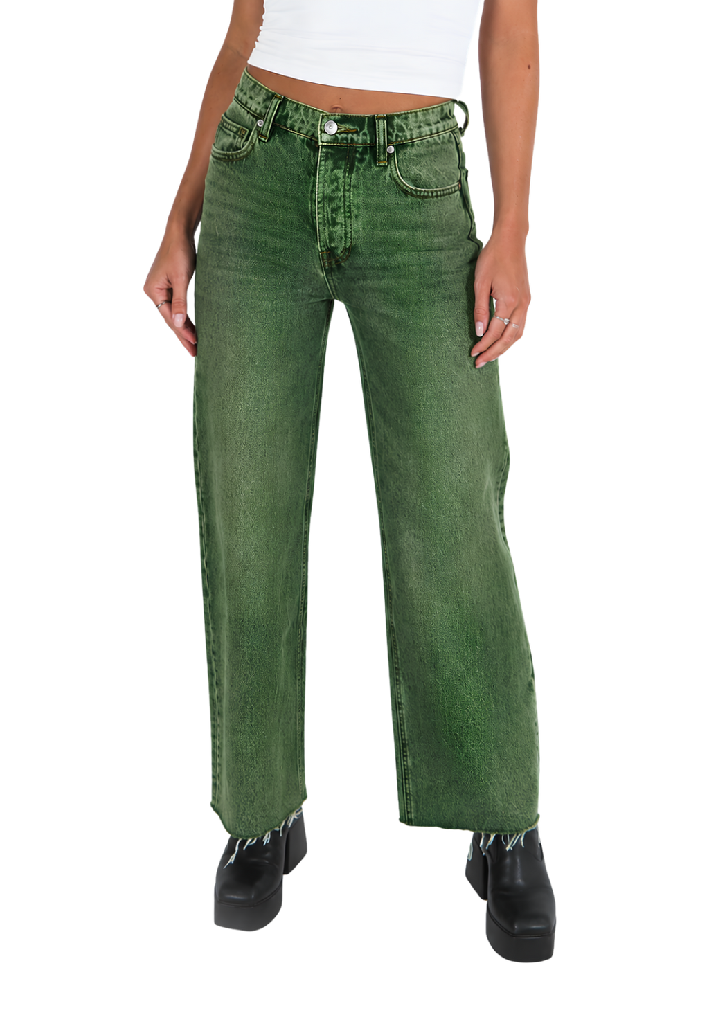 Pajama Pants — Minimal White Lounge Pants with Black Leg Photo Accent