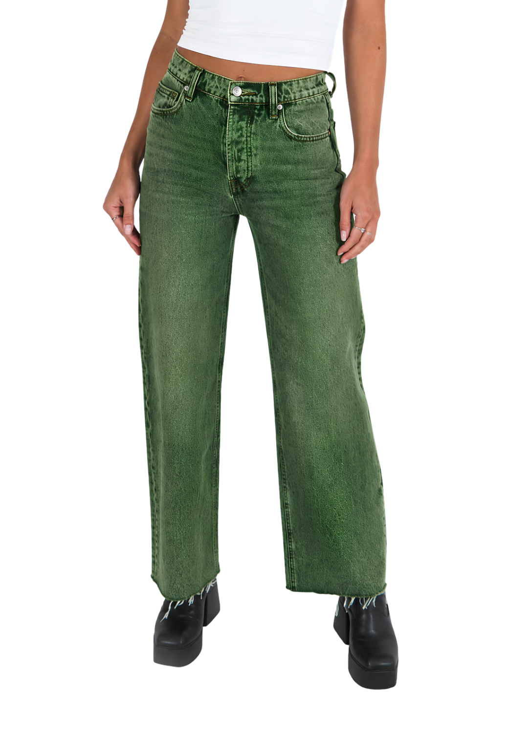 Pajama Pants — Minimal White Lounge Pants with Black Leg Photo Accent