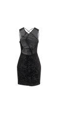 Chic Little Black Dress Pencil Skirt — Graphic White AOP Skirt