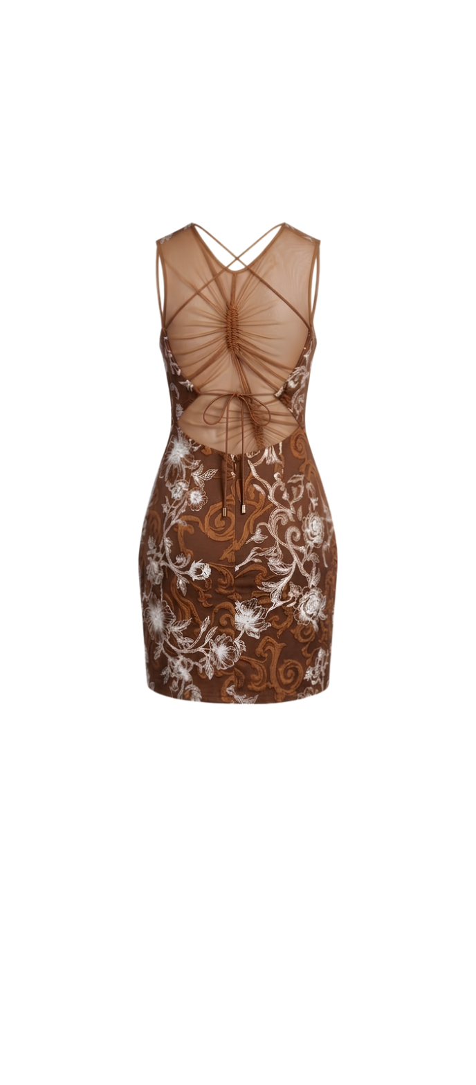Chic Little Black Dress Pencil Skirt — Graphic White AOP Skirt