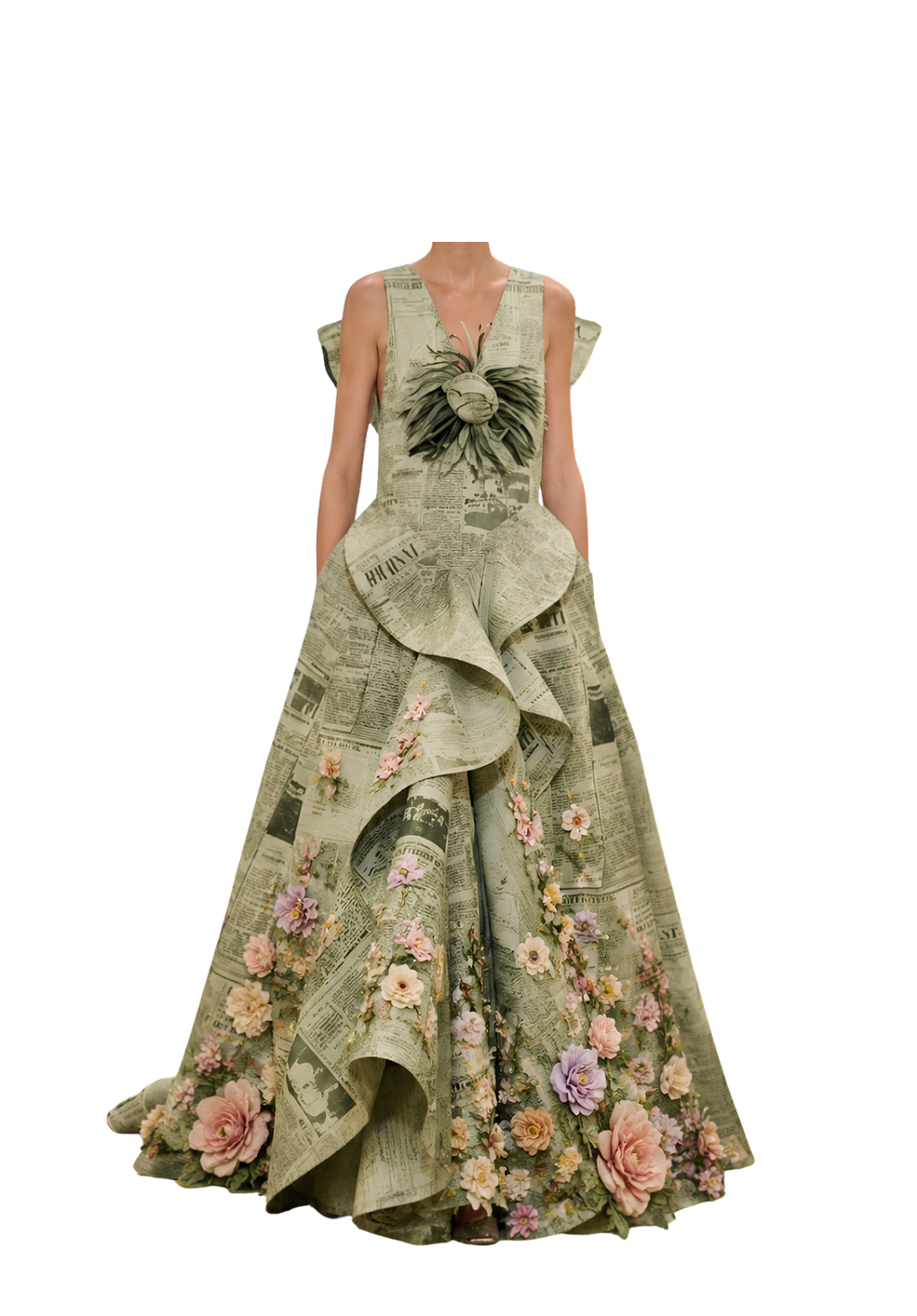 Floral Flamenco Racerback Dress - Yellow Rose Ruffle Bodycon