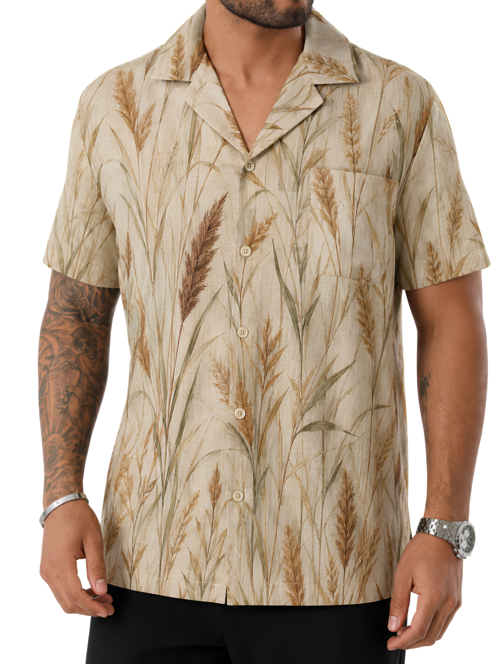 Vintage Hawaiian Shirt Graphic Tee — Men’s Tropical Casual T-Shirt